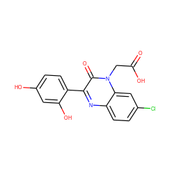 O=C(O)Cn1c(=O)c(-c2ccc(O)cc2O)nc2ccc(Cl)cc21 ZINC000299861215