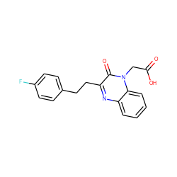 O=C(O)Cn1c(=O)c(CCc2ccc(F)cc2)nc2ccccc21 ZINC000169342610