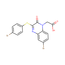 O=C(O)Cn1c(=O)c(Sc2ccc(Br)cc2)nc2cc(Br)ccc21 ZINC000299871447