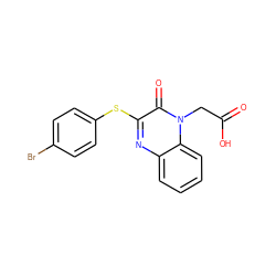 O=C(O)Cn1c(=O)c(Sc2ccc(Br)cc2)nc2ccccc21 ZINC000299869526