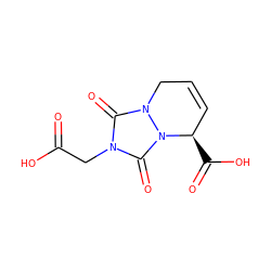 O=C(O)Cn1c(=O)n2n(c1=O)[C@H](C(=O)O)C=CC2 ZINC000026946627