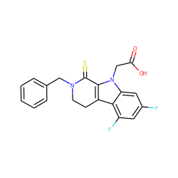 O=C(O)Cn1c2c(c3c(F)cc(F)cc31)CCN(Cc1ccccc1)C2=S ZINC000073387300