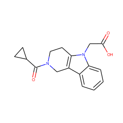 O=C(O)Cn1c2c(c3ccccc31)CN(C(=O)C1CC1)CC2 ZINC000038236777