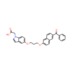 O=C(O)Cn1ccc2cc(OCCCOc3ccc4cc(C(=O)c5ccccc5)ccc4c3)ccc21 ZINC000013681513