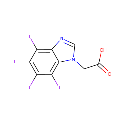 O=C(O)Cn1cnc2c(I)c(I)c(I)c(I)c21 ZINC000049757143