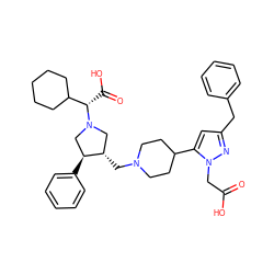 O=C(O)Cn1nc(Cc2ccccc2)cc1C1CCN(C[C@H]2CN([C@@H](C(=O)O)C3CCCCC3)C[C@@H]2c2ccccc2)CC1 ZINC000028007690