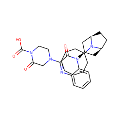 O=C(O)N1CCN(c2nc3ccccc3n([C@@H]3C[C@@H]4CC[C@H](C3)N4C3CCCCCCC3)c2=O)CC1=O ZINC000169685540