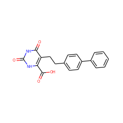 O=C(O)c1[nH]c(=O)[nH]c(=O)c1CCc1ccc(-c2ccccc2)cc1 ZINC000098209553