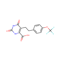 O=C(O)c1[nH]c(=O)[nH]c(=O)c1CCc1ccc(OC(F)(F)F)cc1 ZINC000098209550