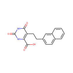 O=C(O)c1[nH]c(=O)[nH]c(=O)c1CCc1ccc2ccccc2c1 ZINC000098209559