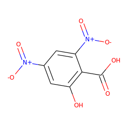 O=C(O)c1c(O)cc([N+](=O)[O-])cc1[N+](=O)[O-] ZINC000039648128