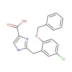 O=C(O)c1c[nH]c(Cc2cc(Cl)ccc2OCc2ccccc2)n1 ZINC000029128729