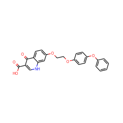 O=C(O)c1c[nH]c2cc(OCCOc3ccc(Oc4ccccc4)cc3)ccc2c1=O ZINC000027719639