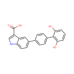 O=C(O)c1c[nH]c2ccc(-c3ccc(-c4c(O)cccc4O)cc3)cc12 ZINC000217119160