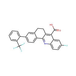 O=C(O)c1c2c(nc3ccc(F)cc13)-c1ccc(-c3ccccc3C(F)(F)F)cc1CC2 ZINC000026845589