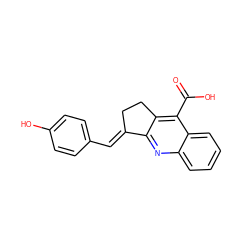 O=C(O)c1c2c(nc3ccccc13)/C(=C/c1ccc(O)cc1)CC2 ZINC000003885079