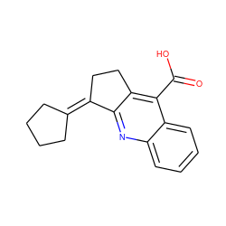 O=C(O)c1c2c(nc3ccccc13)C(=C1CCCC1)CC2 ZINC000033593747