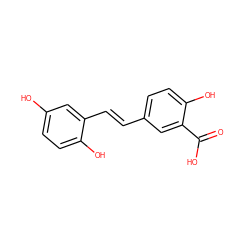 O=C(O)c1cc(/C=C/c2cc(O)ccc2O)ccc1O ZINC000001634583