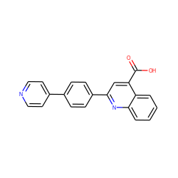 O=C(O)c1cc(-c2ccc(-c3ccncc3)cc2)nc2ccccc12 ZINC001250468403