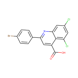 O=C(O)c1cc(-c2ccc(Br)cc2)nc2cc(Cl)cc(Cl)c12 ZINC000027620879