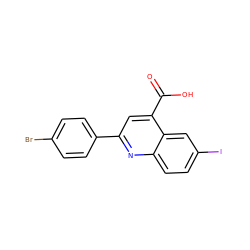 O=C(O)c1cc(-c2ccc(Br)cc2)nc2ccc(I)cc12 ZINC000008443064