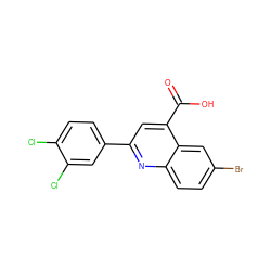 O=C(O)c1cc(-c2ccc(Cl)c(Cl)c2)nc2ccc(Br)cc12 ZINC000000999570