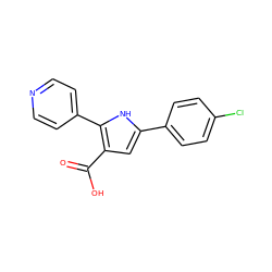 O=C(O)c1cc(-c2ccc(Cl)cc2)[nH]c1-c1ccncc1 ZINC000027710938