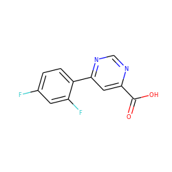 O=C(O)c1cc(-c2ccc(F)cc2F)ncn1 ZINC000071546919