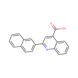 O=C(O)c1cc(-c2ccc3ccccc3c2)nc2ccccc12 ZINC000000044904