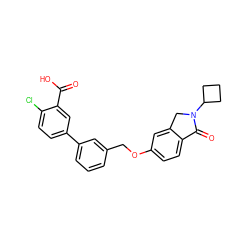 O=C(O)c1cc(-c2cccc(COc3ccc4c(c3)CN(C3CCC3)C4=O)c2)ccc1Cl ZINC000066100988