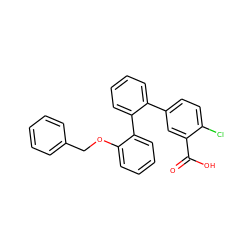 O=C(O)c1cc(-c2ccccc2-c2ccccc2OCc2ccccc2)ccc1Cl ZINC000040846671