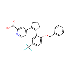 O=C(O)c1cc(C2=C(c3cc(C(F)(F)F)ccc3OCc3ccccc3)CCC2)ccn1 ZINC000028819279