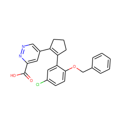 O=C(O)c1cc(C2=C(c3cc(Cl)ccc3OCc3ccccc3)CCC2)cnn1 ZINC000028819286