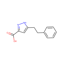 O=C(O)c1cc(CCc2ccccc2)[nH]n1 ZINC000013526610