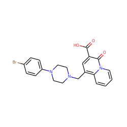 O=C(O)c1cc(CN2CCN(c3ccc(Br)cc3)CC2)c2ccccn2c1=O ZINC000084728960