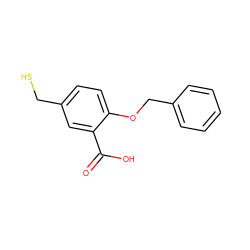 O=C(O)c1cc(CS)ccc1OCc1ccccc1 ZINC000033976559