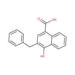 O=C(O)c1cc(Cc2ccccc2)c(O)c2ccccc12 ZINC000027198930