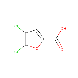 O=C(O)c1cc(Cl)c(Cl)o1 ZINC000040848506