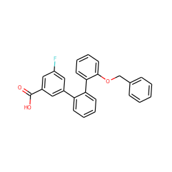 O=C(O)c1cc(F)cc(-c2ccccc2-c2ccccc2OCc2ccccc2)c1 ZINC000040380381