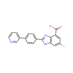 O=C(O)c1cc(F)cc2[nH]c(-c3ccc(-c4cccnc4)cc3)nc12 ZINC000113982741