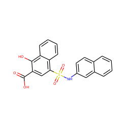 O=C(O)c1cc(S(=O)(=O)Nc2ccc3ccccc3c2)c2ccccc2c1O ZINC000653724744