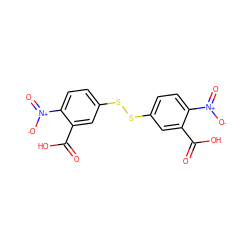 O=C(O)c1cc(SSc2ccc([N+](=O)[O-])c(C(=O)O)c2)ccc1[N+](=O)[O-] ZINC000002041301