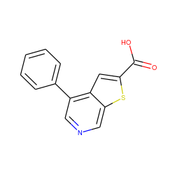 O=C(O)c1cc2c(-c3ccccc3)cncc2s1 ZINC000063298478