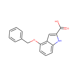 O=C(O)c1cc2c(OCc3ccccc3)cccc2[nH]1 ZINC000002558068