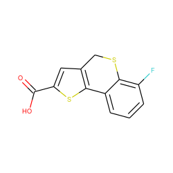 O=C(O)c1cc2c(s1)-c1cccc(F)c1SC2 ZINC000206056668