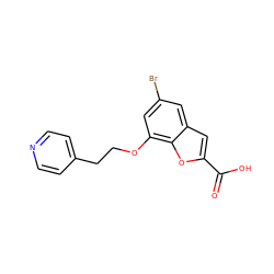 O=C(O)c1cc2cc(Br)cc(OCCc3ccncc3)c2o1 ZINC000071282396