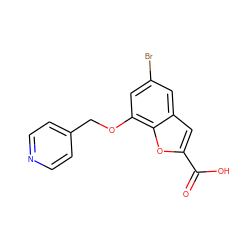 O=C(O)c1cc2cc(Br)cc(OCc3ccncc3)c2o1 ZINC000071280758