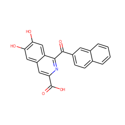 O=C(O)c1cc2cc(O)c(O)cc2c(C(=O)c2ccc3ccccc3c2)n1 ZINC000013470147