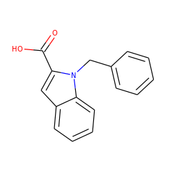 O=C(O)c1cc2ccccc2n1Cc1ccccc1 ZINC000001604208