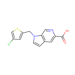 O=C(O)c1cc2ccn(Cc3cc(Cl)cs3)c2cn1 ZINC000045245798